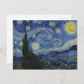 Van Gogh - Starry Night Postcard Postkarte (Vorne/Hinten)