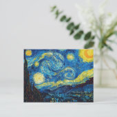 Van Gogh Starry Night Postcard Postkarte (Stehend Vorderseite)
