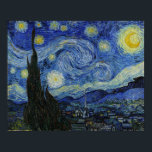 Van Gogh - Starry Night Poster<br><div class="desc">Starry Night von Vincent Van Gogh. Weitere Poster-Ready-Bilder aus dem Buch der Zedign Art Series 38 "Vincent Van Gogh - Paintings & Drawings Vol. 3" finden Sie unter https://books.zedign.com/zas/38.html</div>