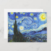 VAN GOGH Starry Night Postkarte (Vorne/Hinten)