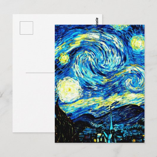 Van Gogh - Starry Night Postkarte (Vorne/Hinten)