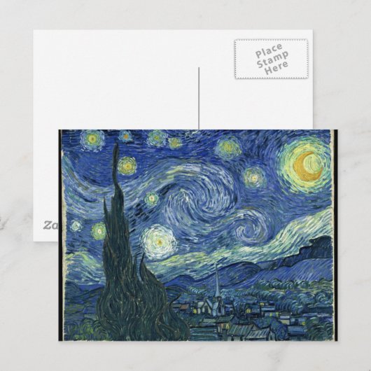 Van Gogh Starry Night Postkarte (Vorne/Hinten)