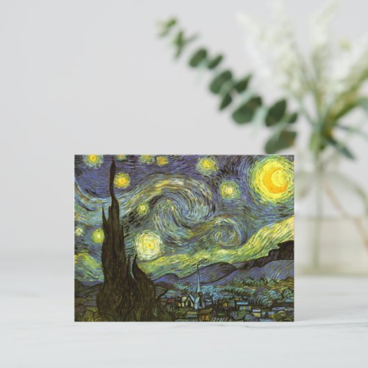 Van Gogh: Starry Night Postkarte (Stehend Vorderseite)