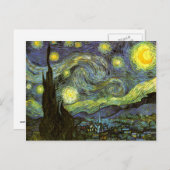 Van Gogh: Starry Night Postkarte (Vorne/Hinten)