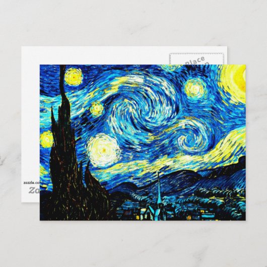 Van Gogh - Starry Night Postkarte (Vorne/Hinten)