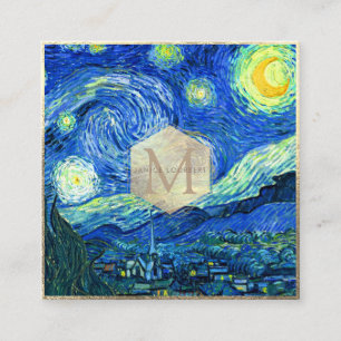 Van Gogh Starry Night Quadratische Visitenkarte