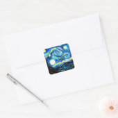 Van Gogh - Starry Night Quadratischer Aufkleber (Umschlag)