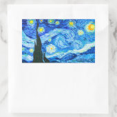 Van Gogh Starry Night Rechteckiger Aufkleber (Tasche)
