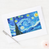 Van Gogh Starry Night Rechteckiger Aufkleber (Umschlag)