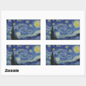 Van Gogh - Starry Night Rectangle Sticker (Blatt)