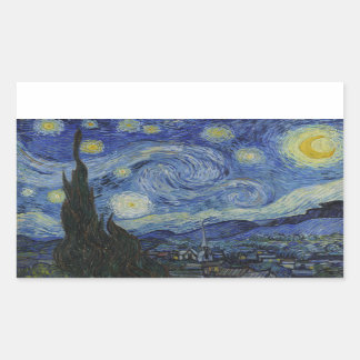 Van Gogh - Starry Night Rectangle Sticker