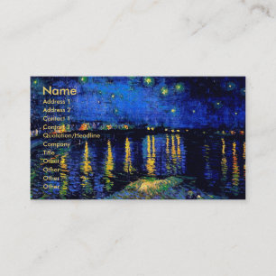 Van Gogh Starry Night Rhone (F474) Fine Art Visitenkarte