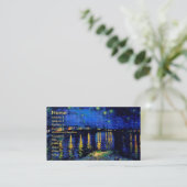 Van Gogh Starry Night Rhone (F474) Fine Art Visitenkarte (Stehend Vorderseite)