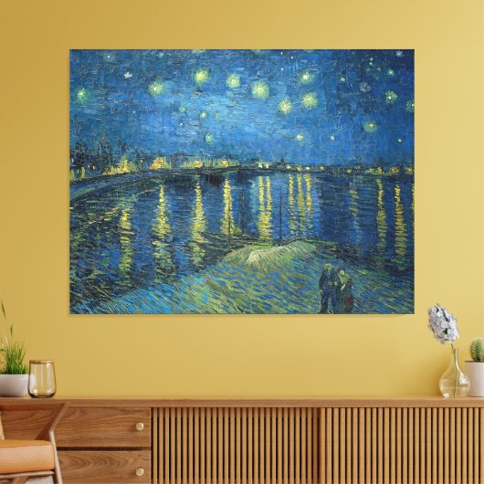 Van Gogh Starry Night Rhone Painting Leinwanddruck (Insitu (Wohnzimmer))