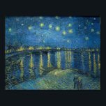 Van Gogh Starry Night Rhone Painting Poster<br><div class="desc">Vincent Van Gogh (30. März 1853 - 29. Juli 1890) war ein einflussreicher niederländischer postimpressionistischer Maler. Dieses Gemälde ist die Sternennacht über der Rhone.</div>