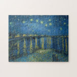 Van Gogh Starry Night Rhone Painting Puzzle<br><div class="desc">Vincent Van Gogh (30. März 1853 - 29. Juli 1890) war ein einflussreicher niederländischer postimpressionistischer Maler. Dieses Gemälde ist die Sternennacht über der Rhone.</div>