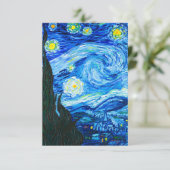 Van Gogh Starry Night RSVP Karte (Stehend Vorderseite)