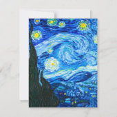 Van Gogh Starry Night RSVP Karte (Vorderseite)