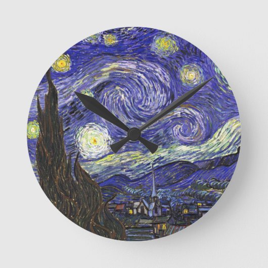 Van Gogh Starry Night Runde Wanduhr (Vorderseite)