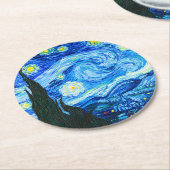 Van Gogh Starry Night Runder Pappuntersetzer (Angewinkelt)