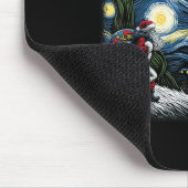 Van Gogh Starry Night Santa Christmas Winter Snowy Mousepad (Ecke)