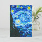 Van Gogh Starry Night Save The Date (Stehend Vorderseite)