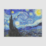 Van Gogh Starry Night Seidenpapier<br><div class="desc">Die Sternennacht, Juni 1889 vorne. Niederländischer postimpressionistischer Maler, der posthum zu einer der berühmtesten und einflussreichsten Persönlichkeiten in der Kunstgeschichte der Western wurde. In einem Jahrzehnt schuf er etwa 2.100 Kunstwerke, darunter etwa 860 Ölgemälde, die größtenteils aus den letzten zwei Jahren seines Lebens stammen. Sie umfassen Landschaften, Stillleben-Gemälde, Portraits und...</div>