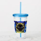 Van Gogh Starry Night Siamese Cat Acryltrinkbecher (Vorderseite)
