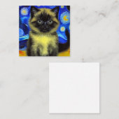 Van Gogh Starry Night Siamese Cat Begleitkarte (Vorne/Hinten)