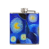 Van Gogh Starry Night Siamese Cat Flachmann (Rückseite)