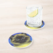 Van Gogh Starry Night Siamese Cat Getränkeuntersetzer (Seite)