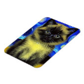 Van Gogh Starry Night Siamese Cat Magnet (Linke Seite)