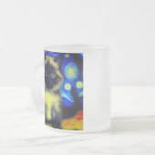 Van Gogh Starry Night Siamese Cat Mattglastasse (Vorderseite Links)