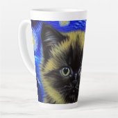 Van Gogh Starry Night Siamese Cat Milchtasse (Linke Ecke)