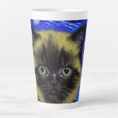 Van Gogh Starry Night Siamese Cat Milchtasse (Vorderseite)