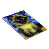 Van Gogh Starry Night Siamese Cat Notizblock (Rechte Seite)