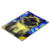 Van Gogh Starry Night Siamese Cat Notizblock (Linke Seite)