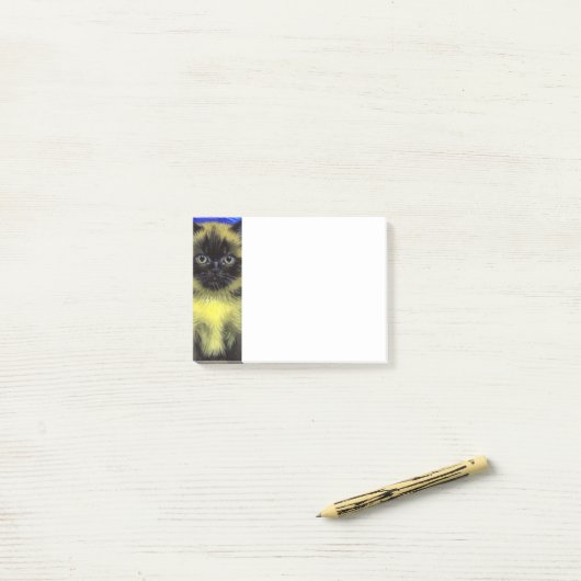 Van Gogh Starry Night Siamese Cat Post-it Klebezettel (Auf Schreibtisch)