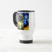 Van Gogh Starry Night Siamese Cat Reisebecher (Vorderseite Links)
