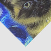 Van Gogh Starry Night Siamese Cat Seidenpapier (Ausschnitt)