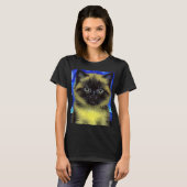 Van Gogh Starry Night Siamese Cat T-Shirt (Vorne ganz)