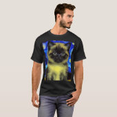 Van Gogh Starry Night Siamese Cat T-Shirt (Vorne ganz)