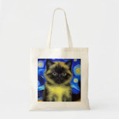 Van Gogh Starry Night Siamese Cat Tragetasche (Vorne)