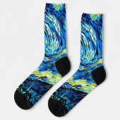 Van Gogh - Starry Night Socken (Linkes Detail)