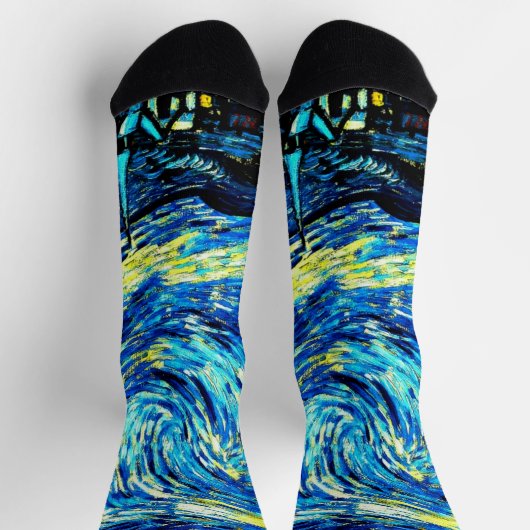 Van Gogh - Starry Night Socken (Oben)