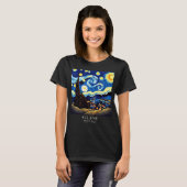 Van Gogh Starry Night Solar Eclipse Lunar Eclipse T-Shirt (Vorne ganz)