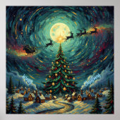 Van Gogh 'Starry Night' Square Giclée - 24x24 Poster (Vorne)