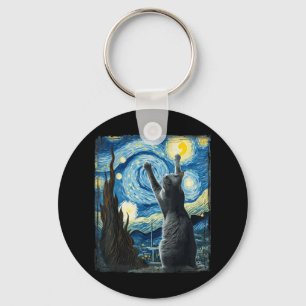 Van Gogh Starry Night Style Artistic Russian Blue Schlüsselanhänger