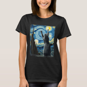 Van Gogh Starry Night Style Artistic Russian Blue T-Shirt