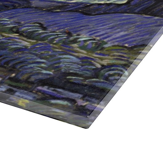 Van Gogh Starry Night Tempered Glass Cutting Board Schneidebrett (Ecke)